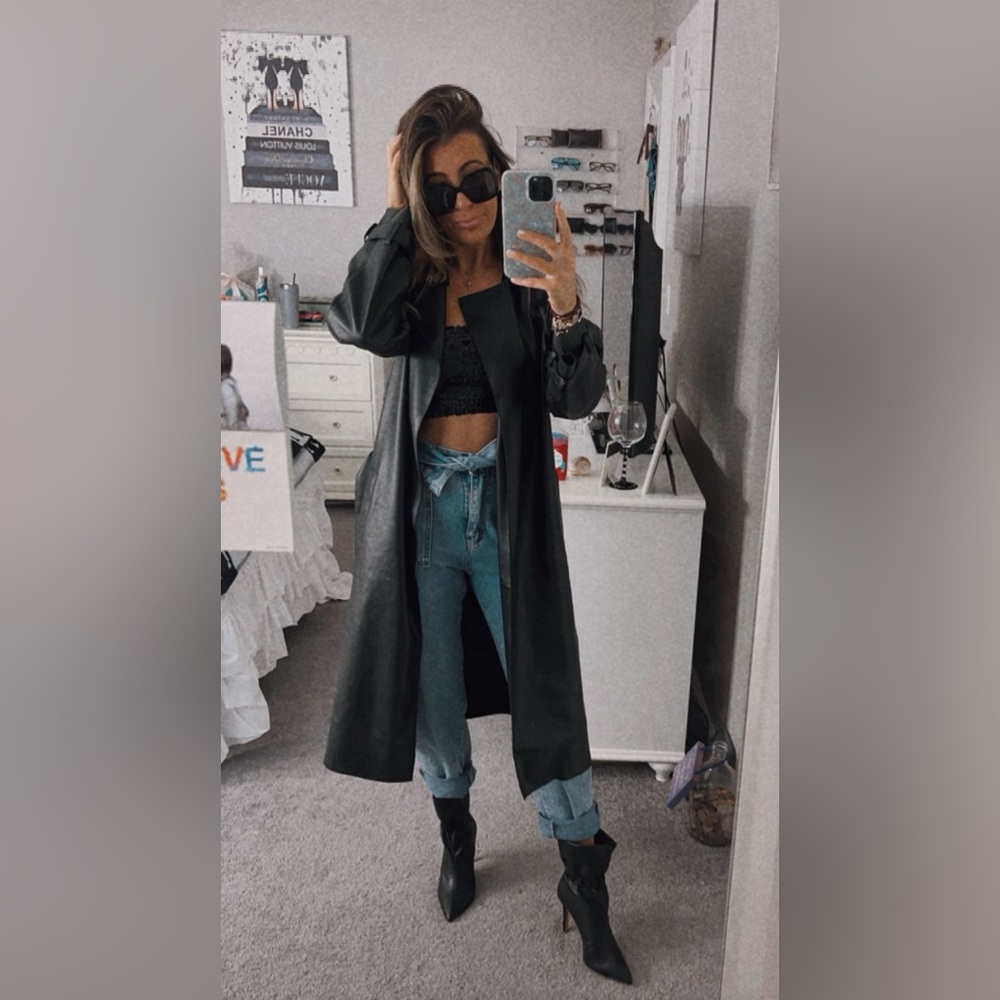 Leather coat